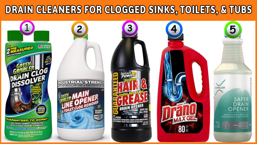 best Drain Cleaners for Clogged Sinks, Toilets, & Tubs