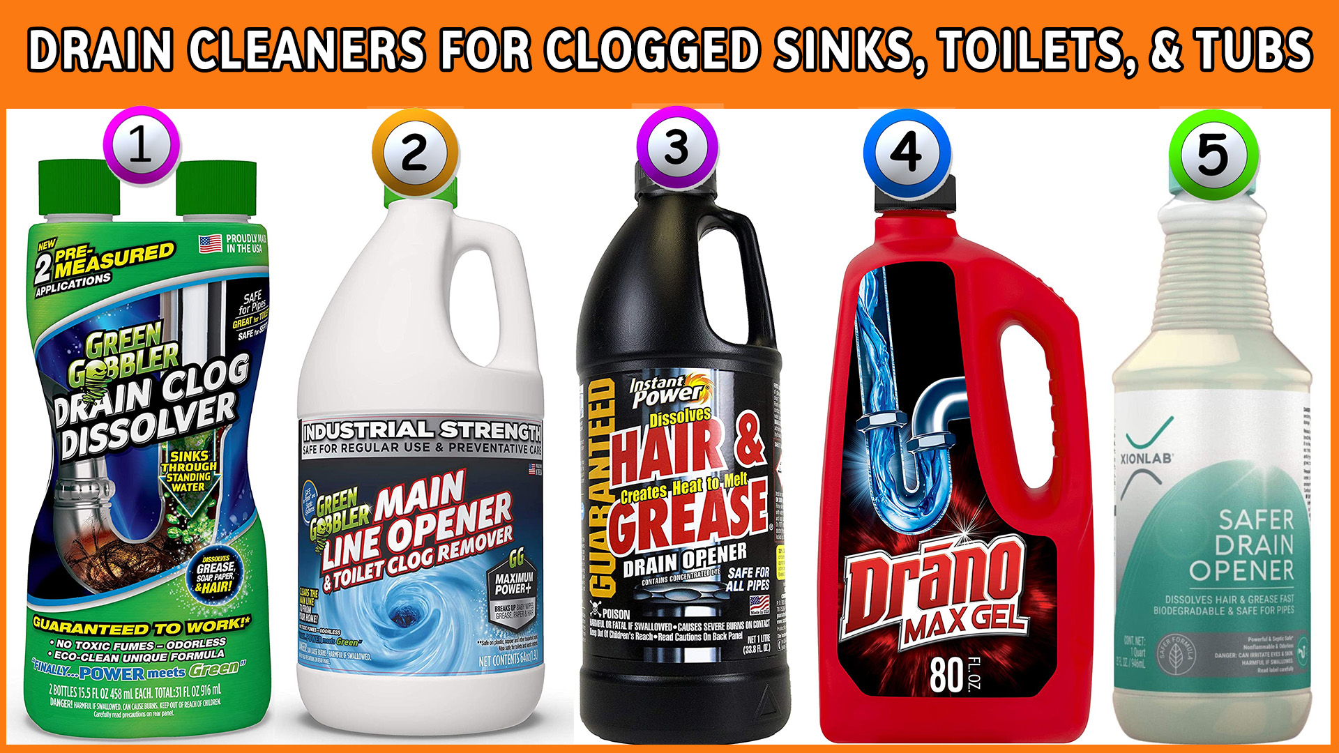 Best Drain Cleaners for Clogged Sinks, Toilets, & Tubs